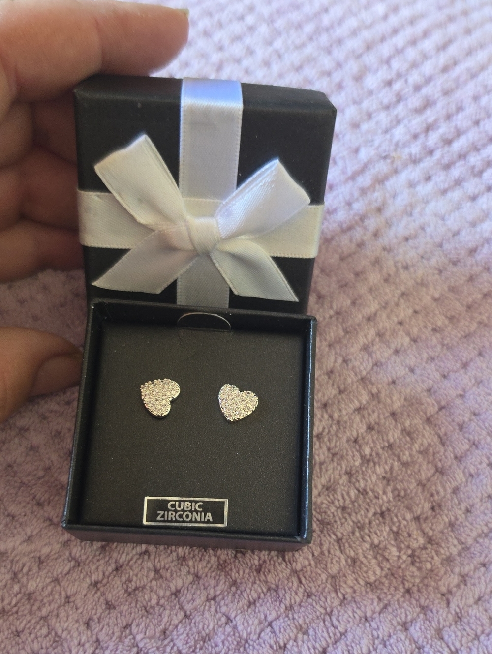 Heart Stud Earrings - Silver